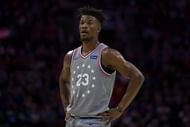 Action from Utah Jazz v Philadelphia 76ers game